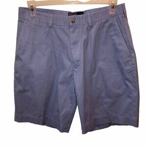 Polo Ralph Lauren Mens Size 34 100% Cotton Flat Front Chino Lt. Blue Shorts